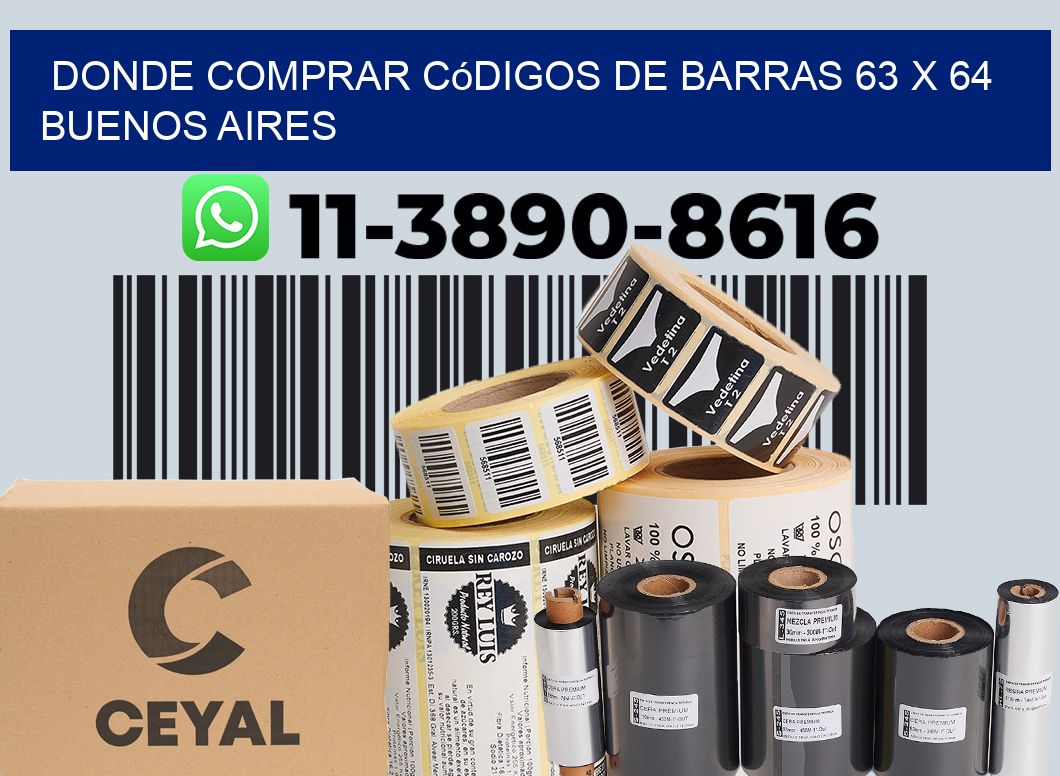 Donde Comprar códigos de barras 63 x 64  Buenos Aires