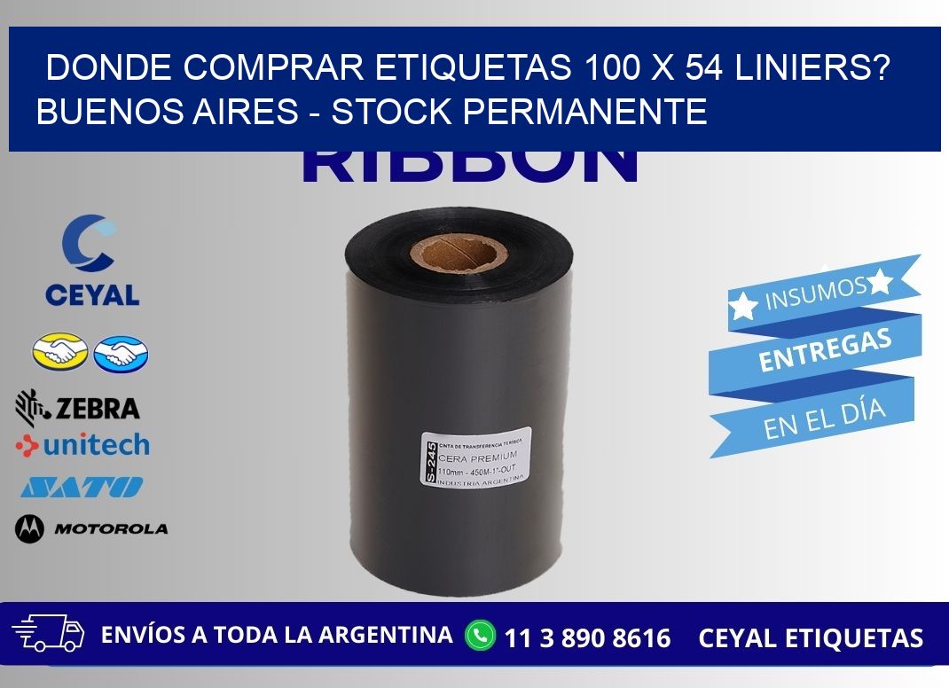 Donde Comprar etiquetas 100 x 54 LINIERS? Buenos Aires - Stock permanente