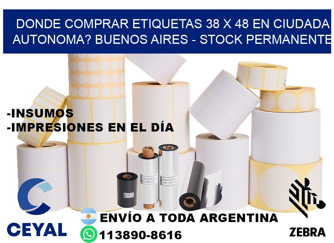 Donde Comprar etiquetas 38 x 48 en CIUDADA AUTONOMA? Buenos Aires - Stock permanente