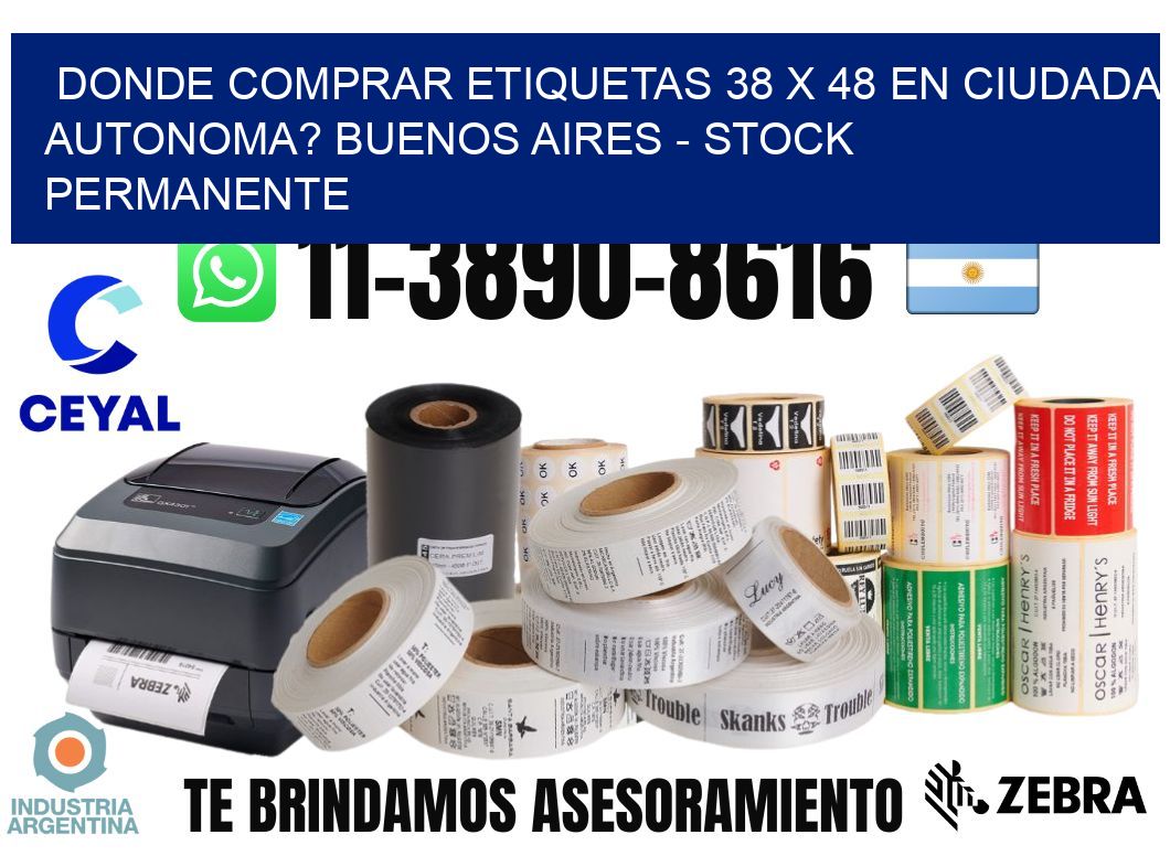 Donde Comprar etiquetas 38 x 48 en CIUDADA AUTONOMA? Buenos Aires - Stock permanente
