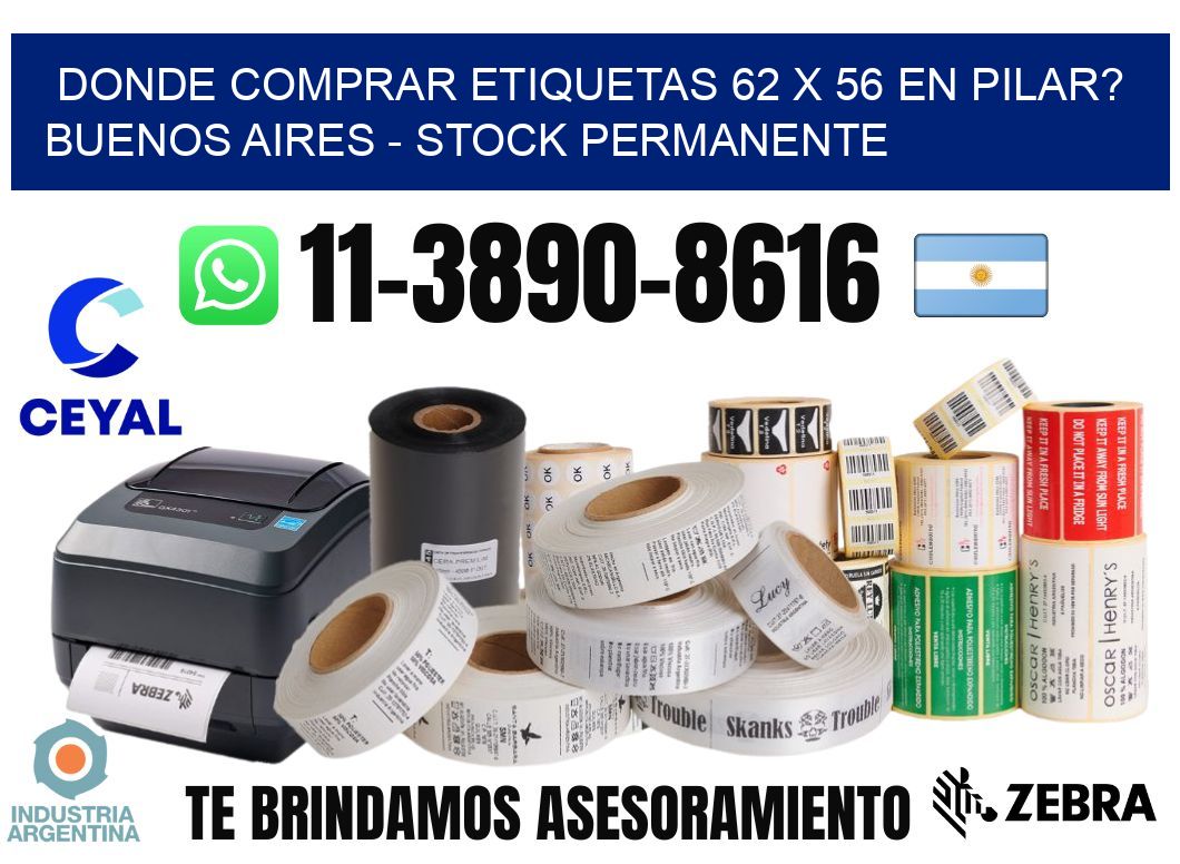 Donde Comprar etiquetas 62 x 56 en PILAR? Buenos Aires - Stock permanente
