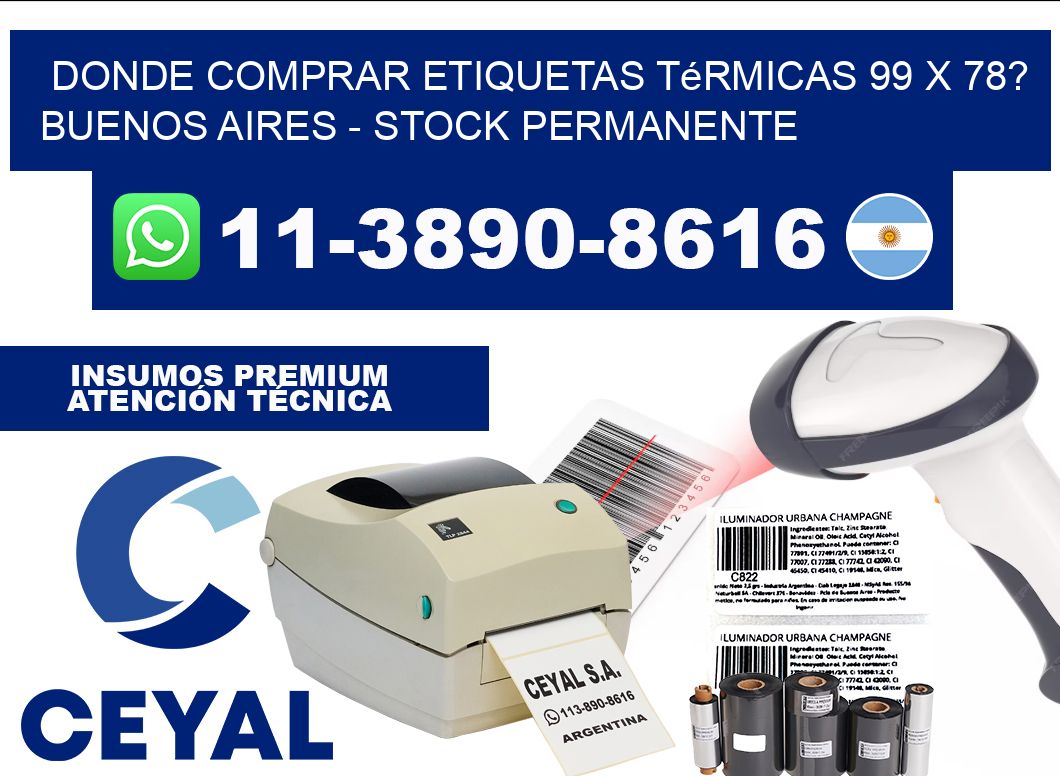 Donde Comprar etiquetas térmicas 99 x 78? Buenos Aires - Stock permanente