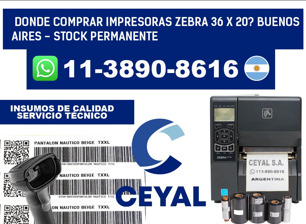 Donde Comprar impresoras zebra 36 x 20? Buenos Aires - Stock permanente
