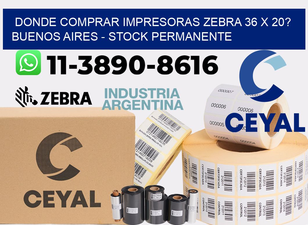 Donde Comprar impresoras zebra 36 x 20? Buenos Aires - Stock permanente