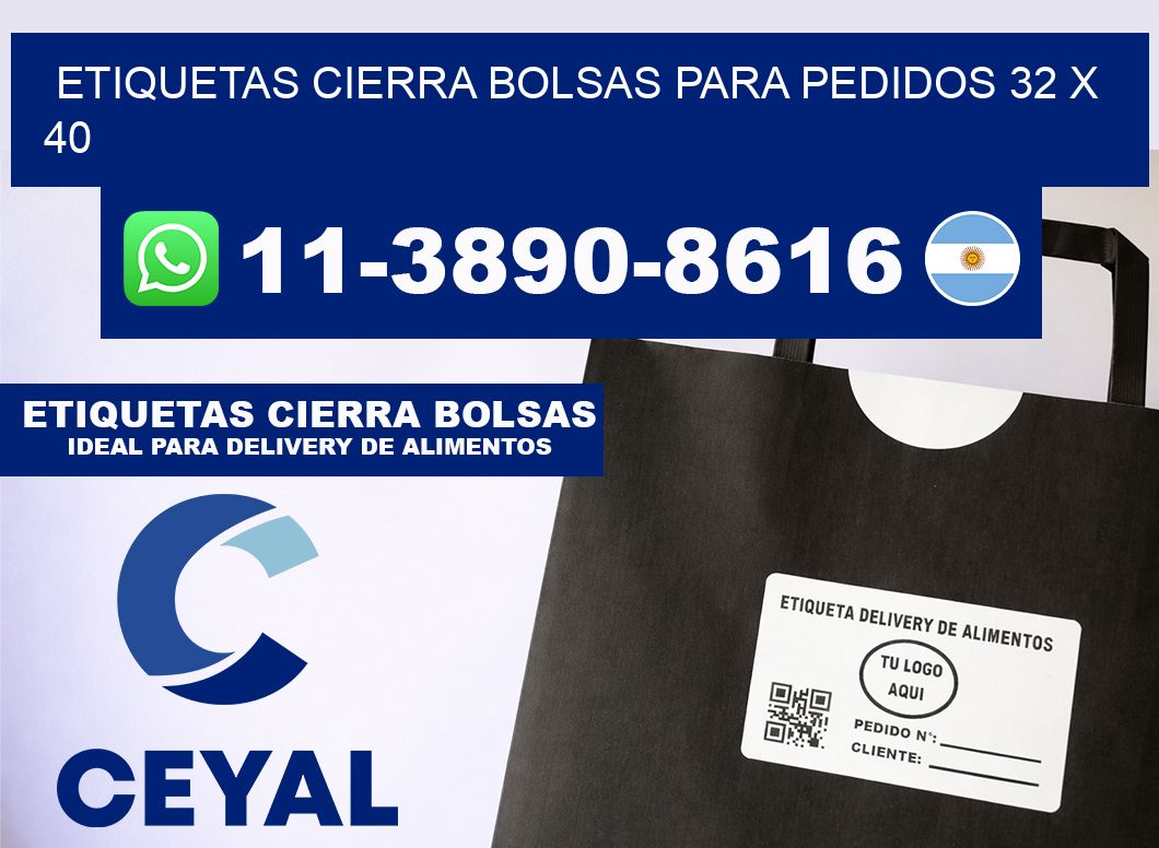 ETIQUETAS CIERRA BOLSAS PARA PEDIDOS 32 x 40