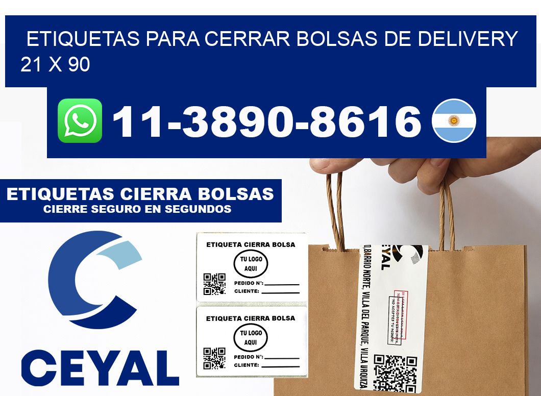 ETIQUETAS PARA CERRAR BOLSAS DE DELIVERY 21 x 90