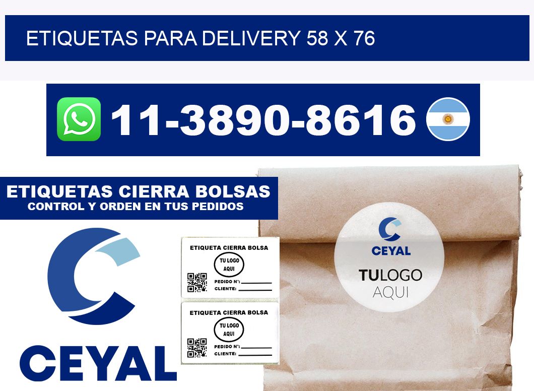 ETIQUETAS PARA DELIVERY 58 x 76