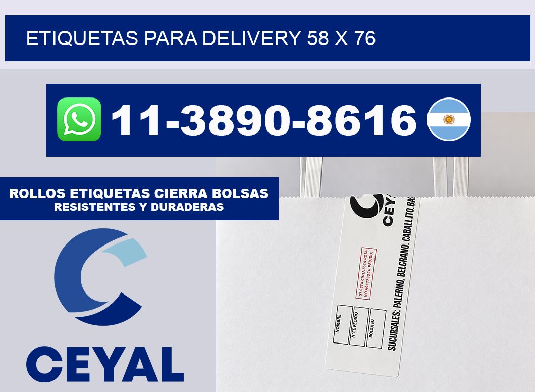ETIQUETAS PARA DELIVERY 58 x 76