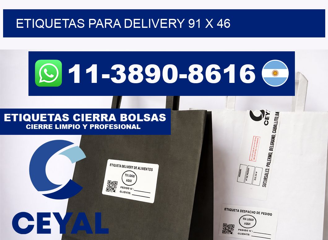 ETIQUETAS PARA DELIVERY 91 x 46