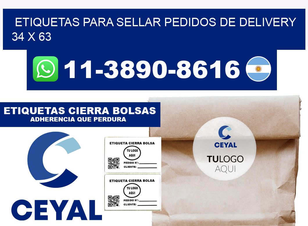 ETIQUETAS PARA SELLAR PEDIDOS DE DELIVERY 34 x 63