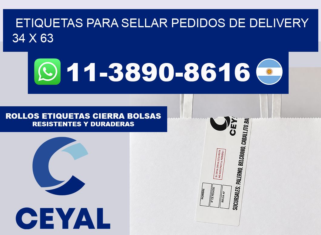ETIQUETAS PARA SELLAR PEDIDOS DE DELIVERY 34 x 63