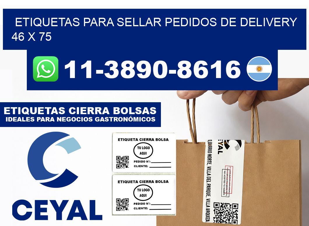 ETIQUETAS PARA SELLAR PEDIDOS DE DELIVERY 46 x 75