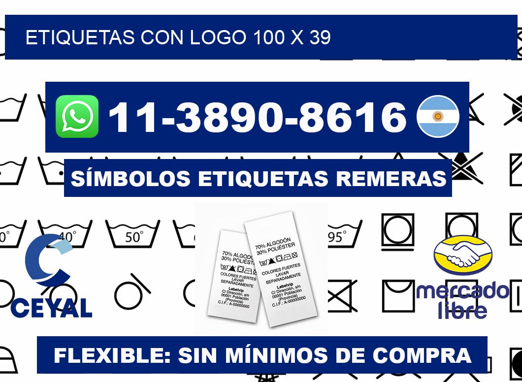 Etiquetas con logo 100 x 39
