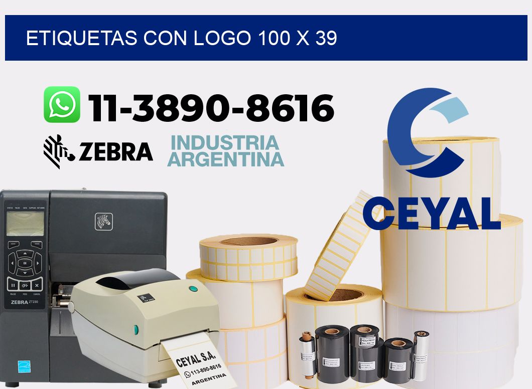 Etiquetas con logo 100 x 39