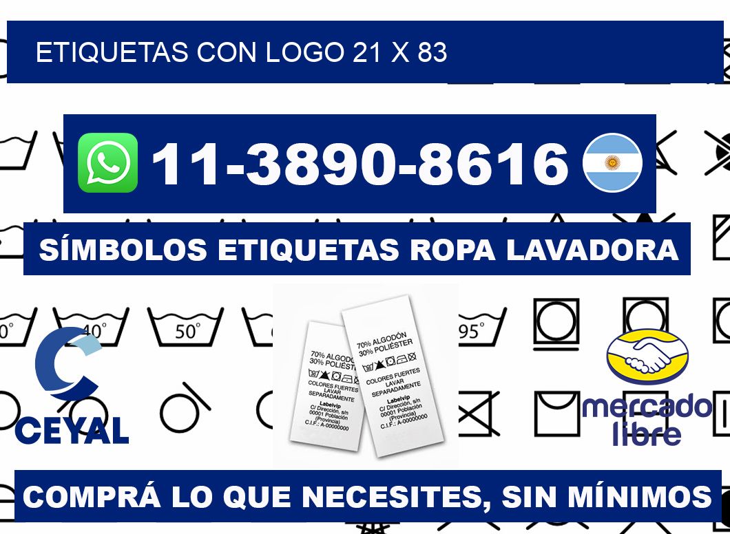 Etiquetas con logo 21 x 83