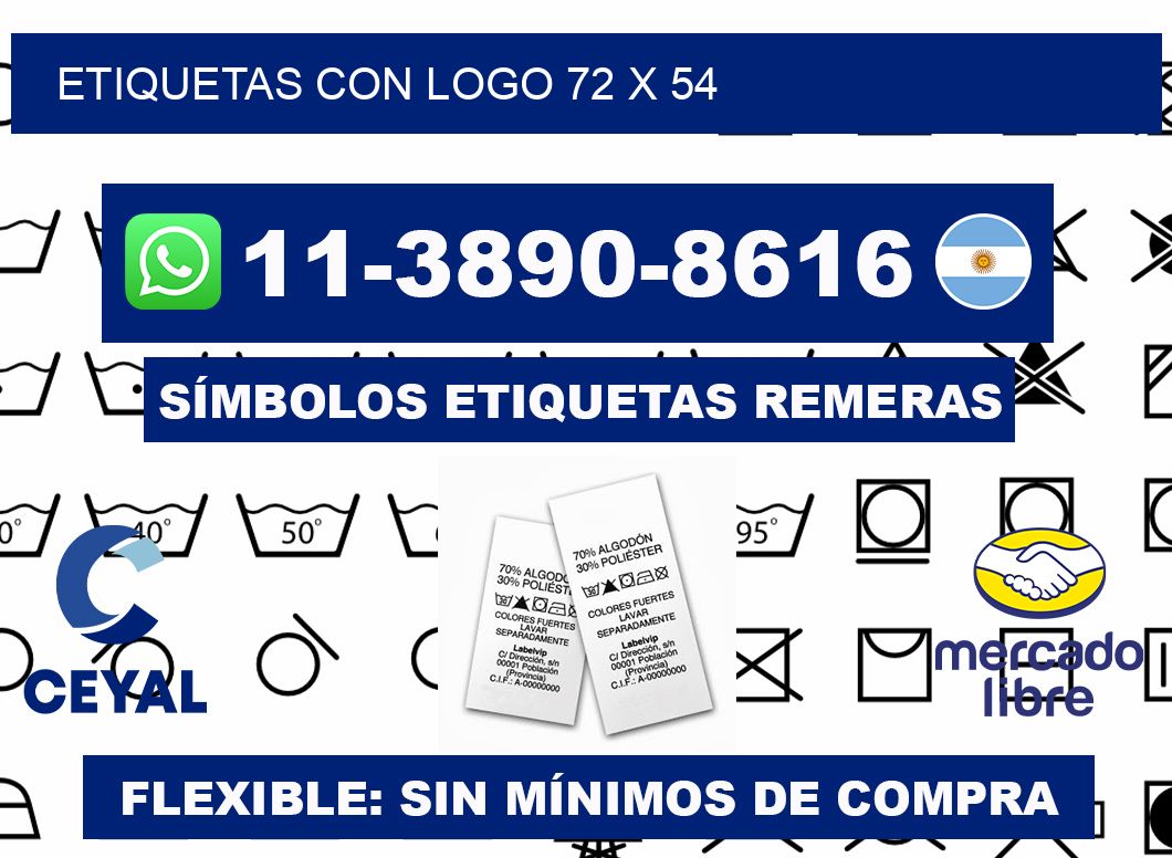 Etiquetas con logo 72 x 54
