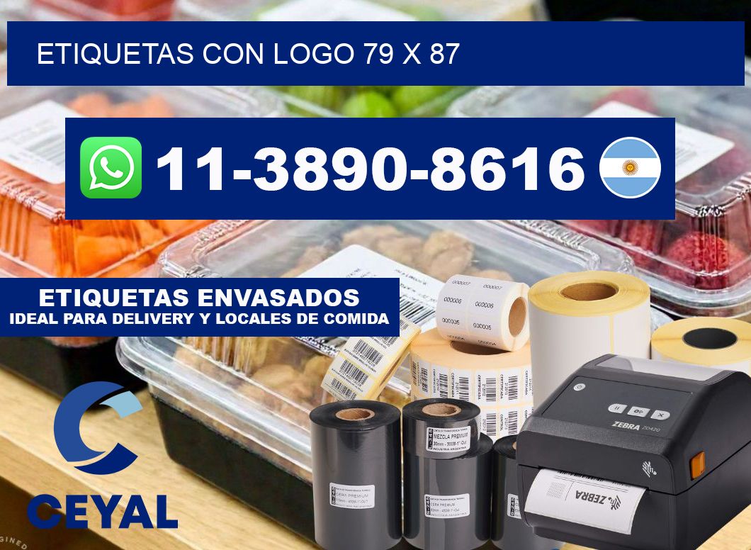 Etiquetas con logo 79 x 87