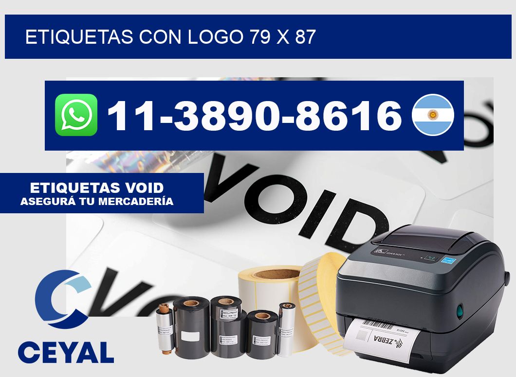 Etiquetas con logo 79 x 87
