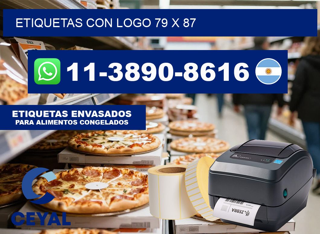 Etiquetas con logo 79 x 87