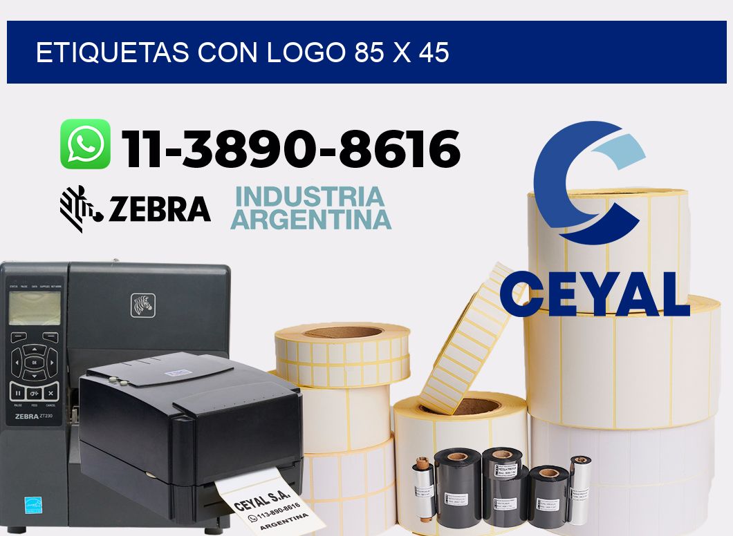 Etiquetas con logo 85 x 45