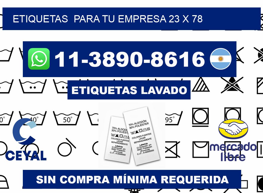 Etiquetas  para tu empresa 23 x 78