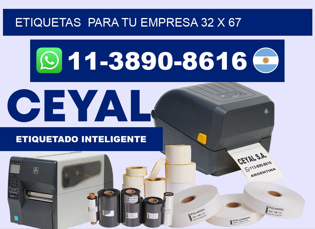 Etiquetas para tu empresa 32 x 67