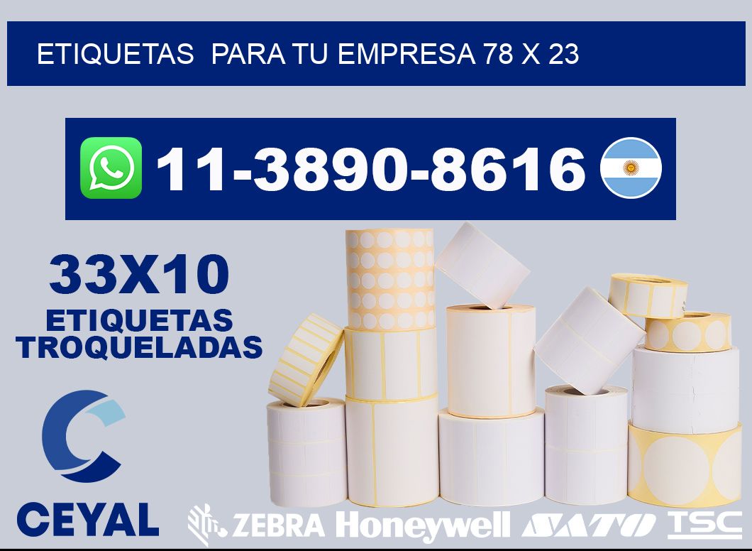 Etiquetas para tu empresa 78 x 23