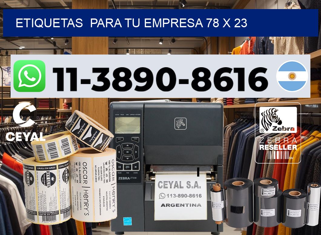 Etiquetas para tu empresa 78 x 23