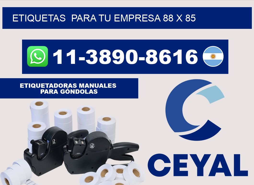 Etiquetas  para tu empresa 88 x 85