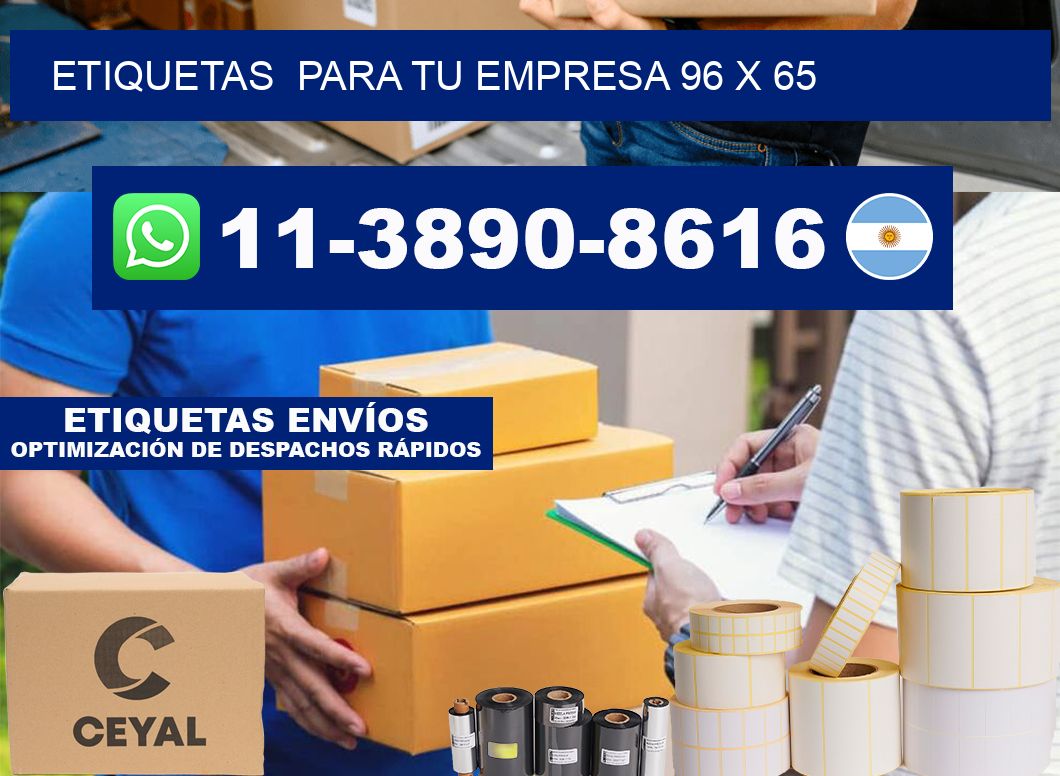 Etiquetas  para tu empresa 96 x 65