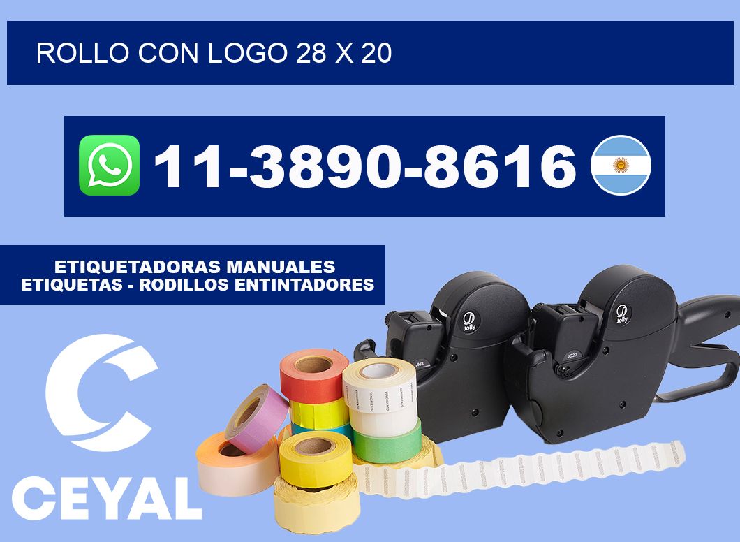 Rollo con logo 28 x 20