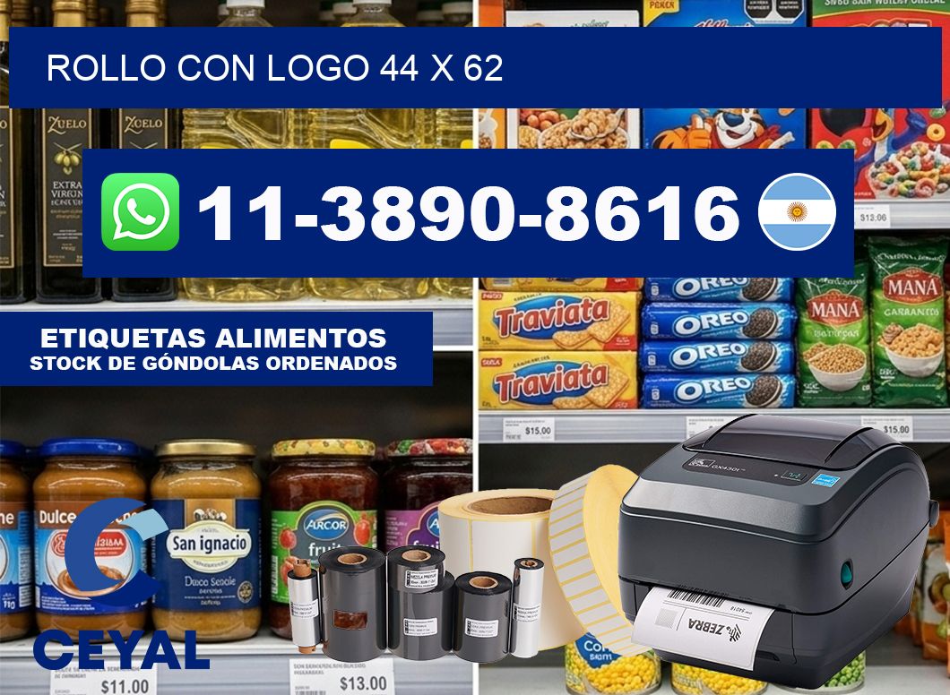 Rollo con logo 44 x 62