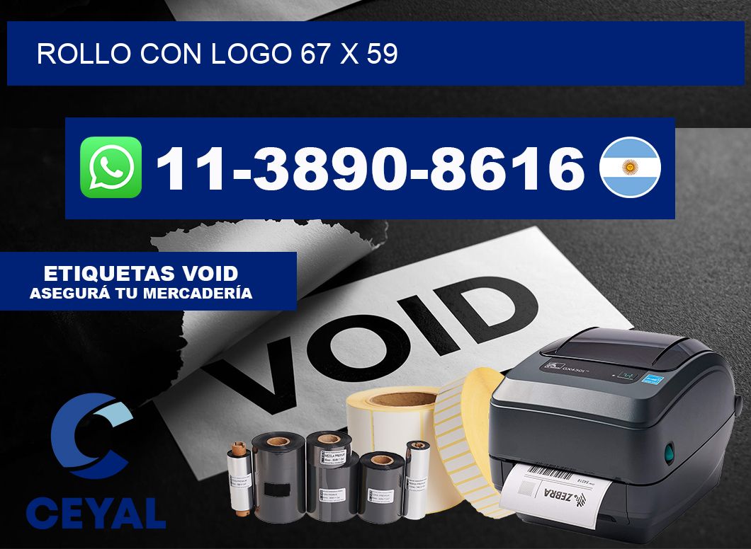 Rollo con logo 67 x 59