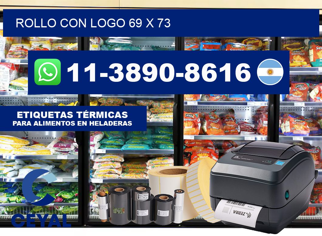 Rollo con logo 69 x 73