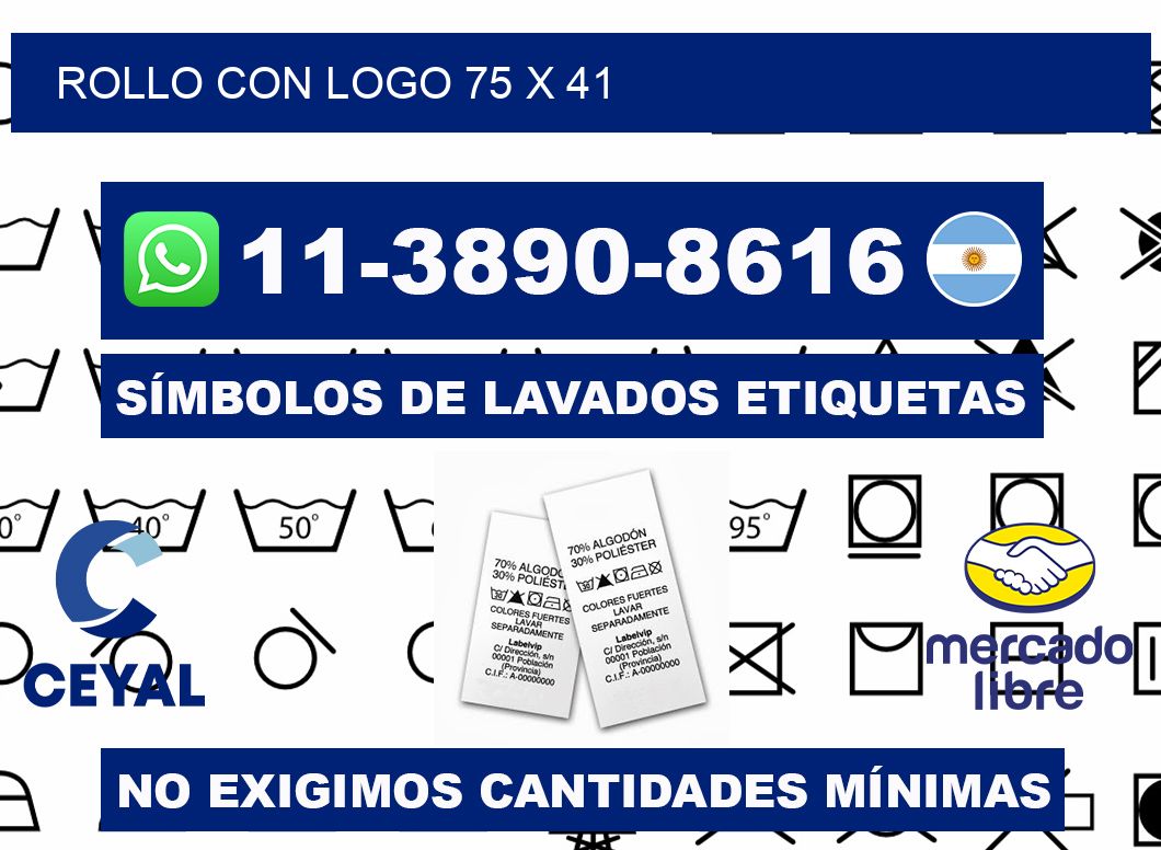 Rollo con logo 75 x 41