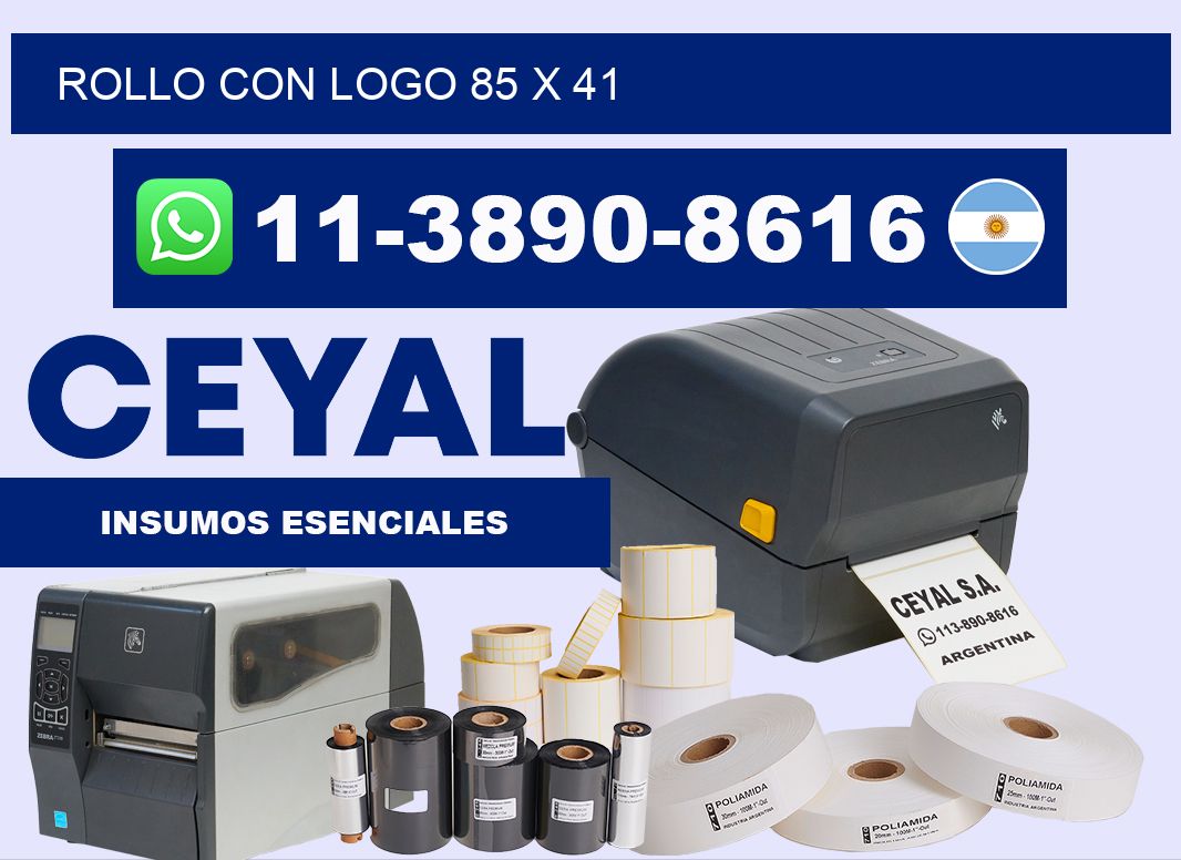 Rollo con logo 85 x 41
