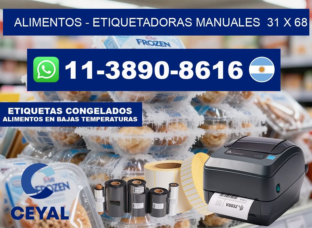 alimentos – Etiquetadoras Manuales  31 x 68