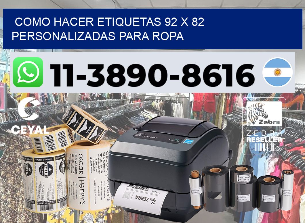 como hacer etiquetas 92 x 82 personalizadas para ropa