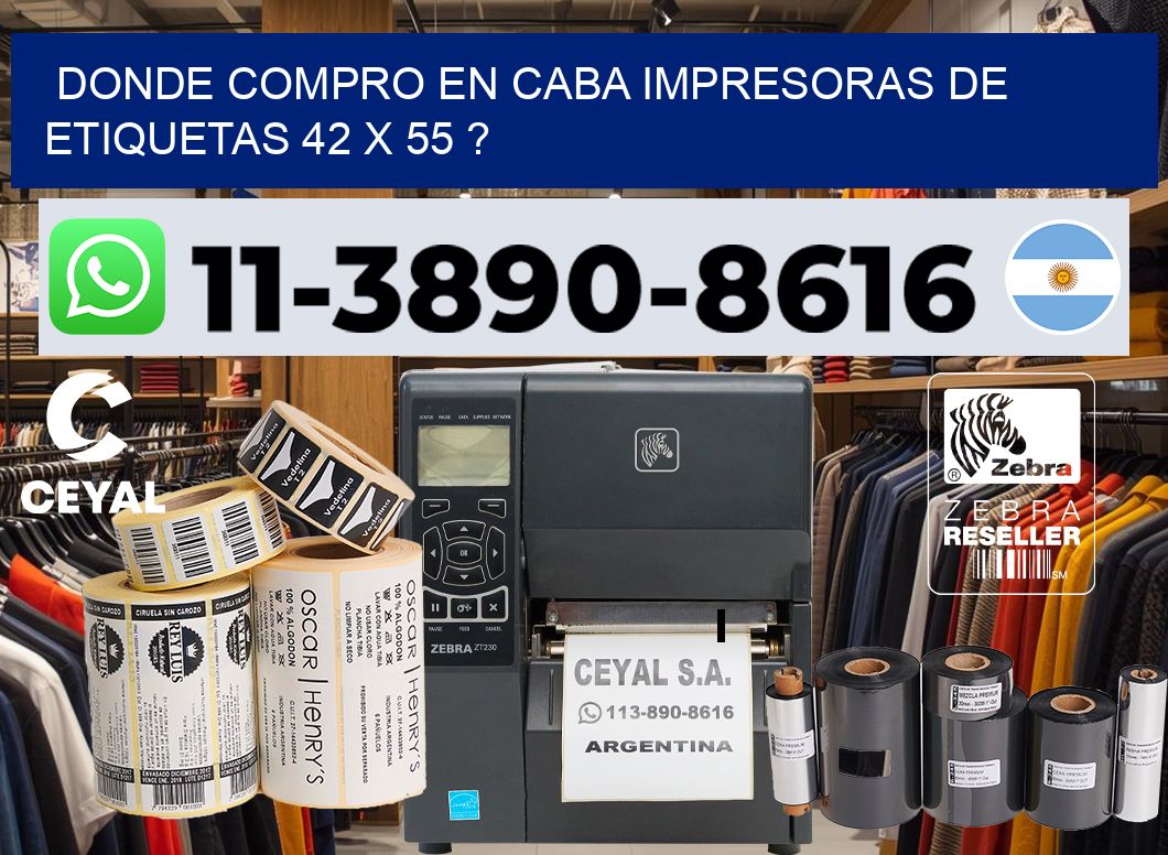 donde compro en CABA impresoras de etiquetas 42 x 55 ?