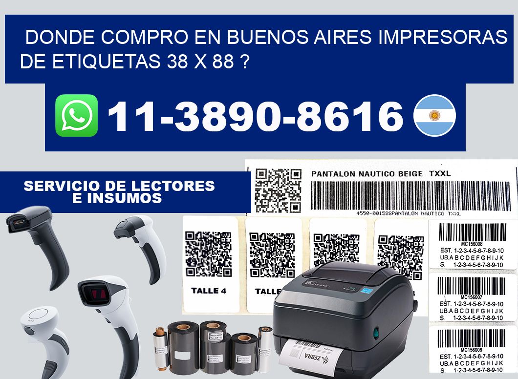 donde compro en buenos aires impresoras de etiquetas 38 x 88 ?