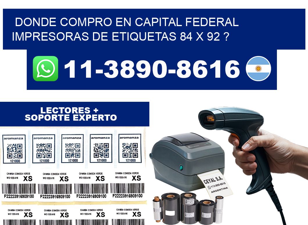 donde compro en capital federal impresoras de etiquetas 84 x 92 ?