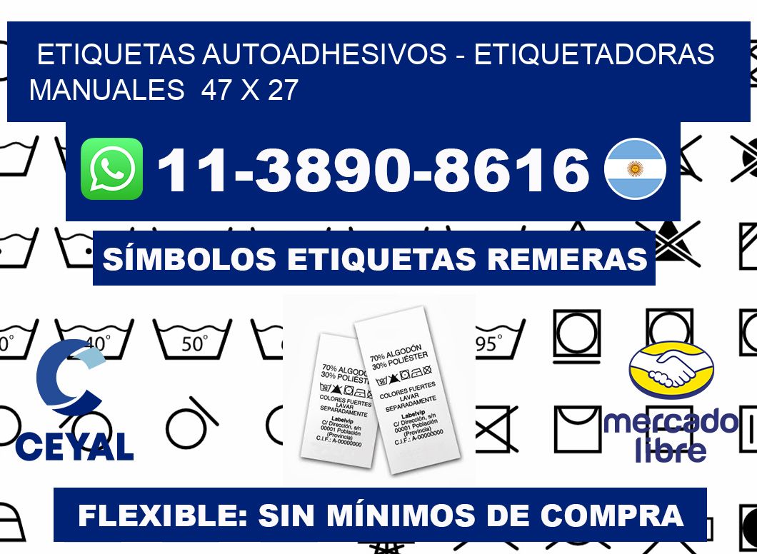 etiquetas autoadhesivos - Etiquetadoras Manuales  47 x 27