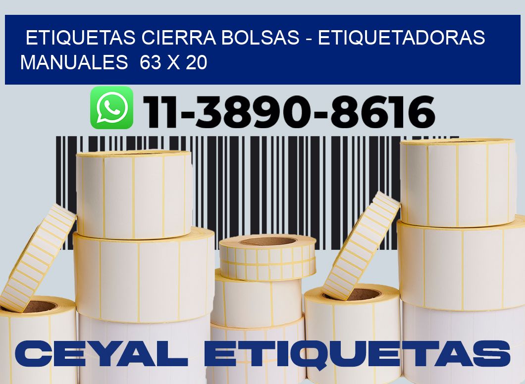 etiquetas cierra bolsas – Etiquetadoras Manuales  63 x 20
