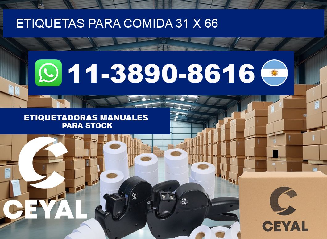 etiquetas para comida 31 x 66