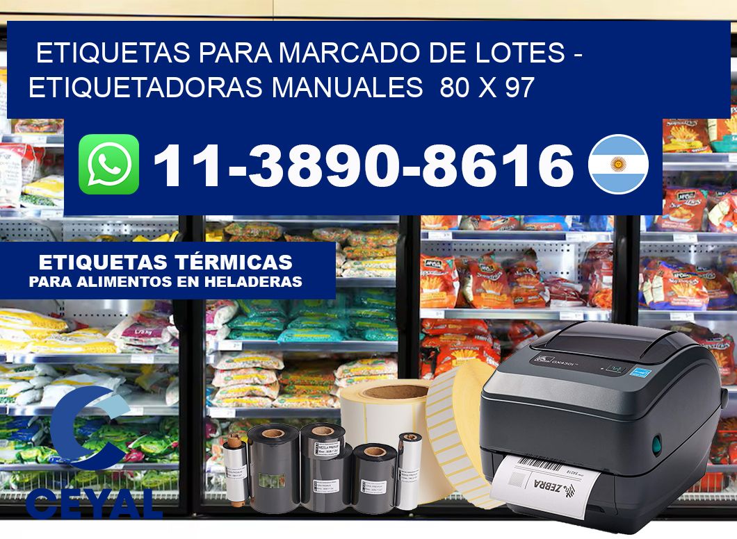 etiquetas para marcado de lotes – Etiquetadoras Manuales  80 x 97