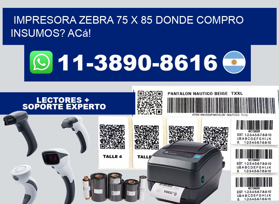 impresora zebra 75 x 85 Donde compro insumos? Acá!