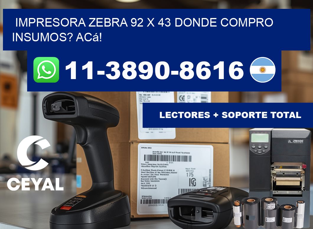 impresora zebra 92 x 43 Donde compro insumos? Acá!