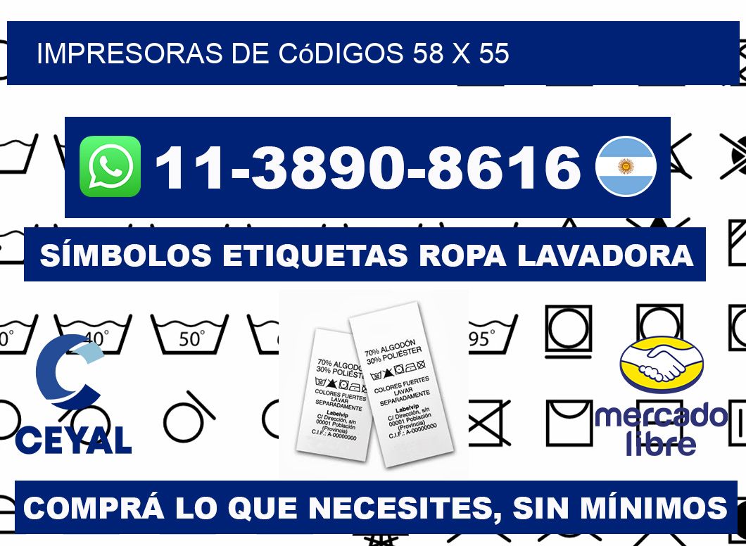 impresoras de códigos 58 x 55