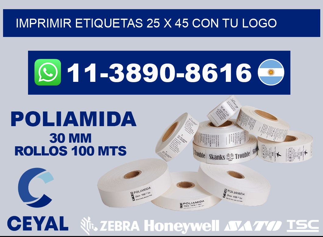 imprimir etiquetas 25 x 45 con tu logo