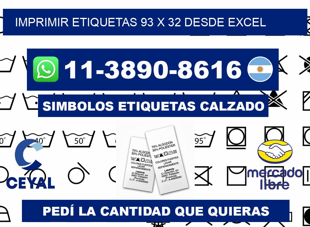 imprimir etiquetas 93 x 32 desde excel